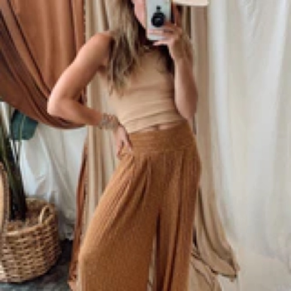 12th Tribe Iris Knit Wide Leg Pants